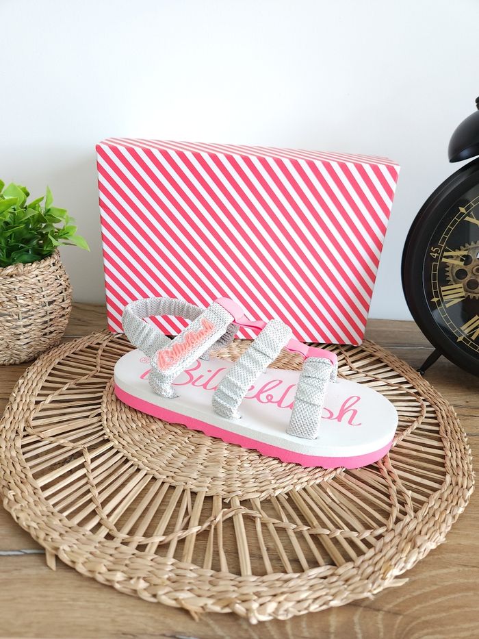 Sandales à bride arrière Argentée/Rose fushia Billieblush Pointure 35