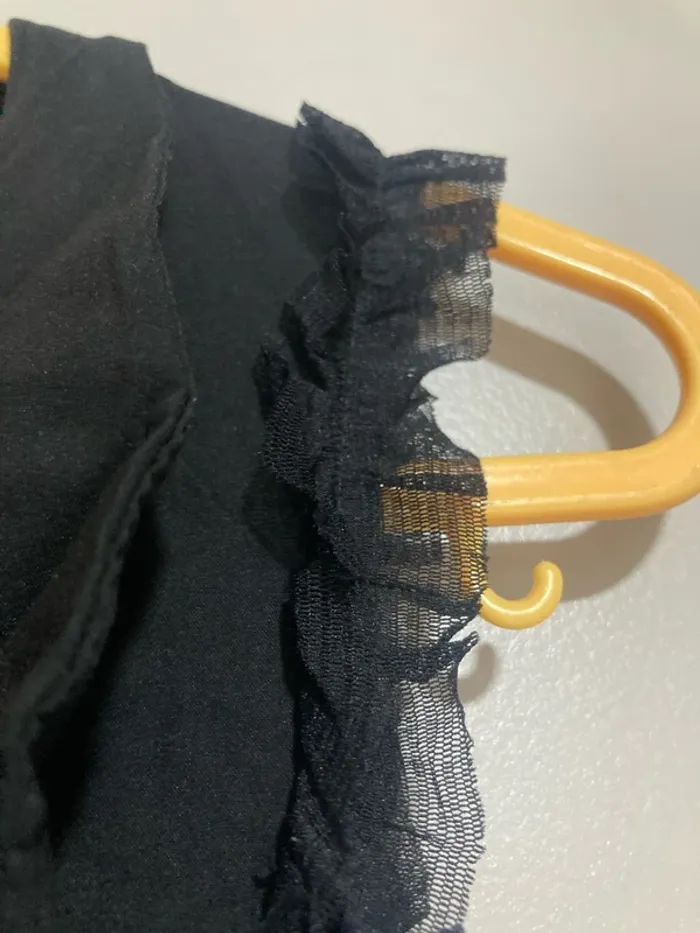 Petite robe noire Taille 1, Col Claudine Froncé, Zip Visible, Poches, Effet Bouffant - photo numéro 8