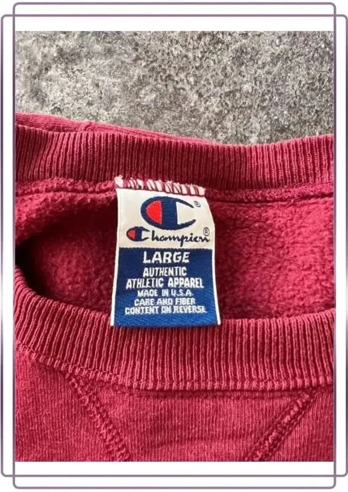 Sweat vintage Champion homme coton L - Men Crew neck hoodie - Girocollo - Herren Rundhalsausschnitt - photo numéro 5
