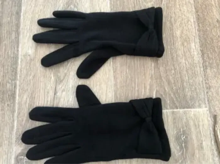 Gants noir fourré