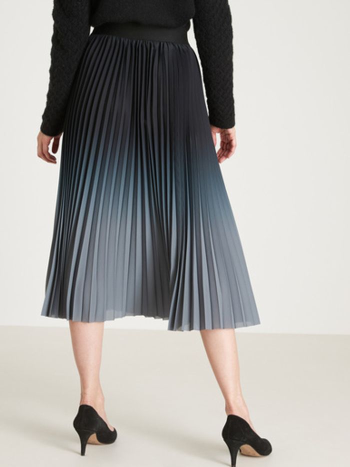 Jupe plissée soleil - entièrement élastiquée - taille 48 - Daxon - couleur noir