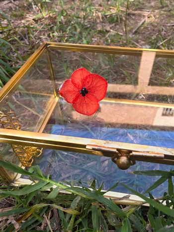 Bague hortensia terracotta