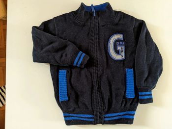 Gilet cardigan veste réversible 2 en 1 Grain de Blé mixte 6 mois 67 cm