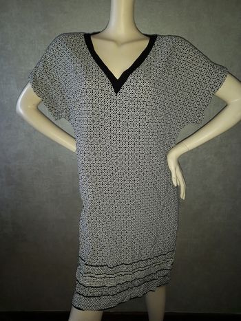 robe noire et blanche kiabi taille 42