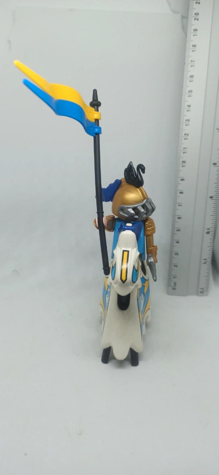 Chevalier motif cygne avec cheval et armure playmobil - photo numéro 4