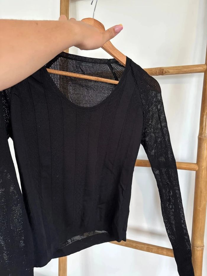 Pull léger noir IKKS taille XS - photo numéro 5