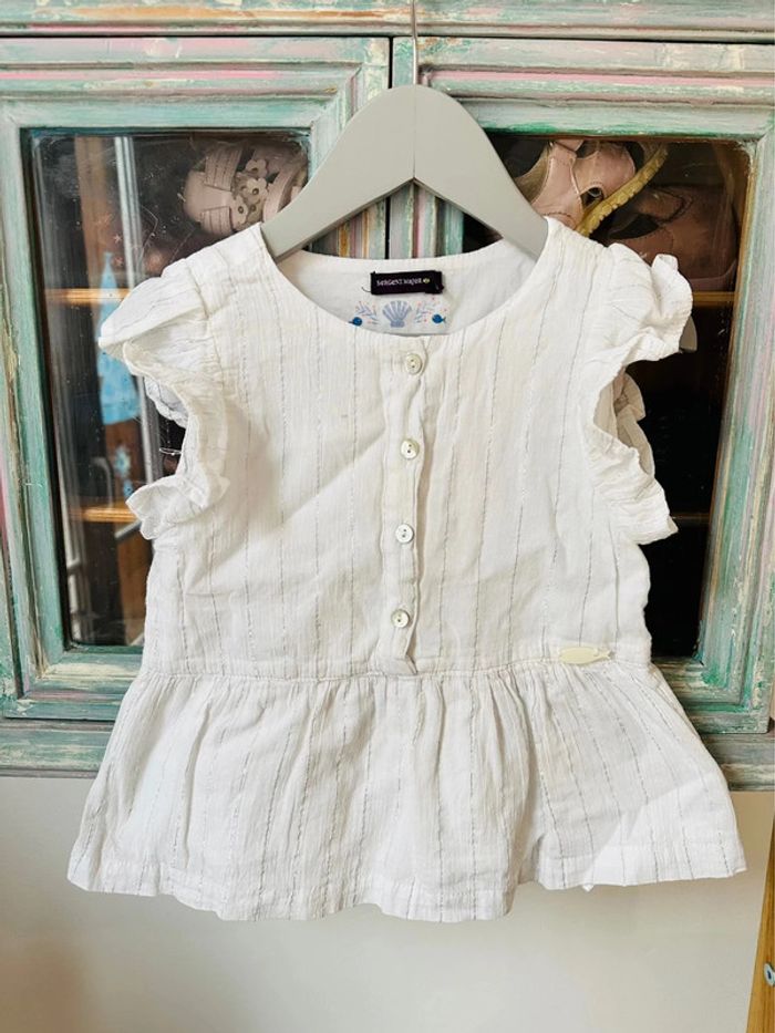 Haut blanc sergent major taille 4 ans