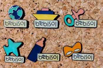 Lot de 6 pin's bebisol