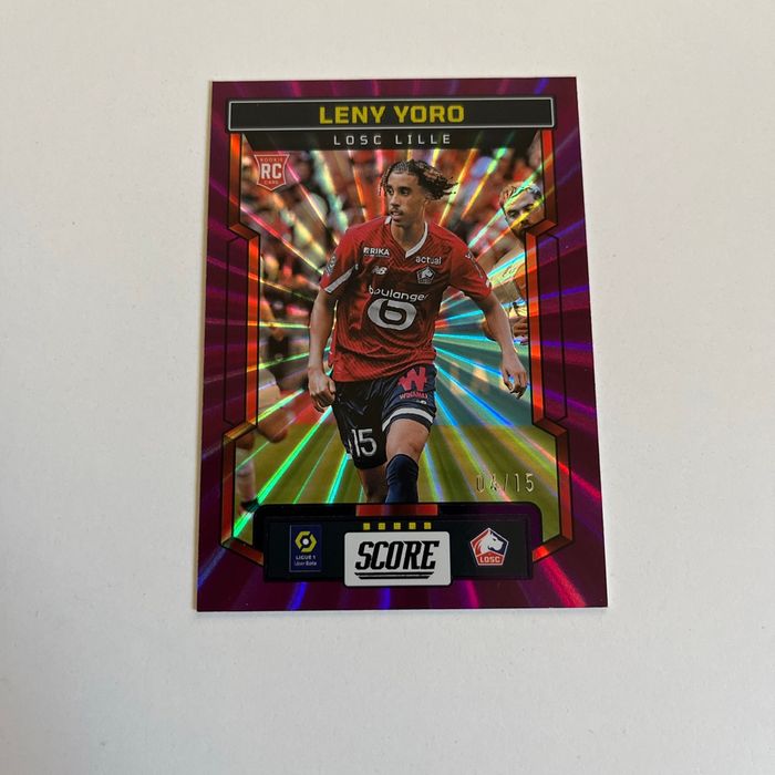 Carte panini de Lény Yoro, numérotée 04/15 très rare - photo numéro 2