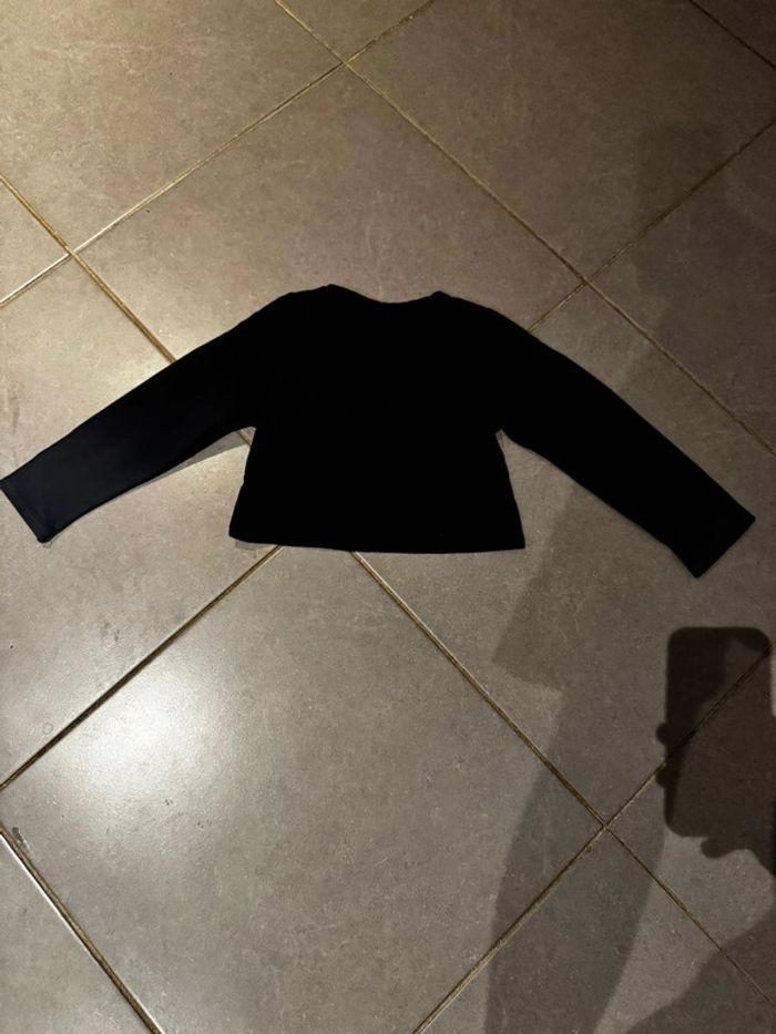 Pull / Sweat court avec 3 bandes & 6 boutons - Ikks - Cœurs / Mermaids - Bleu marine - 6 ans - photo numéro 3