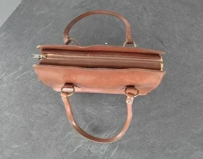 30 € Sac à main cuir années 50 60 Vintage - photo numéro 3