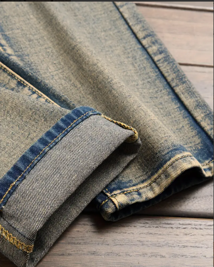 Neuf Pantalon skinny stretch pour homme Aspect Vintage lavé Taille 38 - photo numéro 4