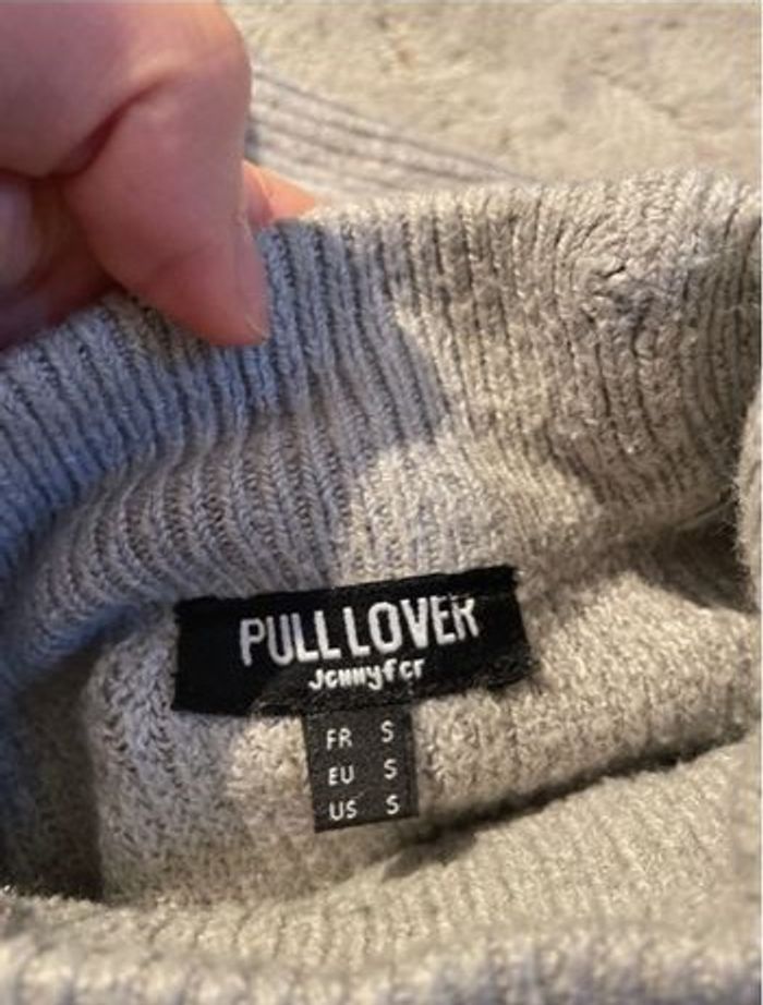 Pull gris col montant - photo numéro 2