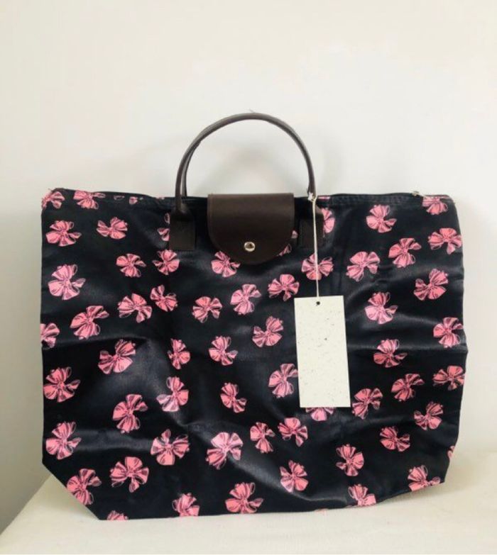 Sac pliable fourre tout fermeture zip et pression neuf - photo numéro 3