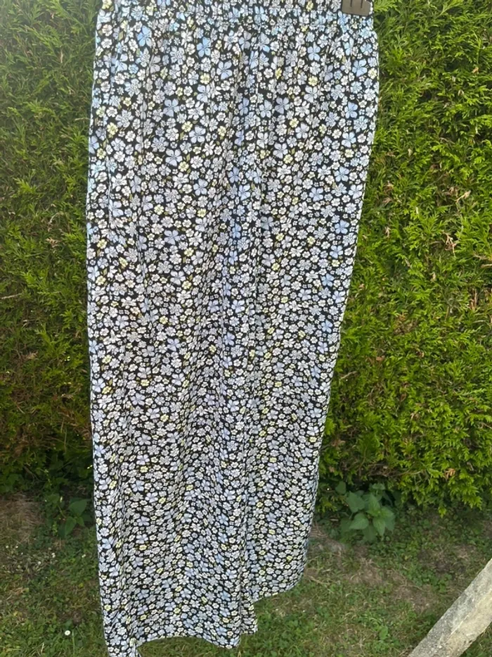 pantalon taille élastique fleurs fluide - photo numéro 4