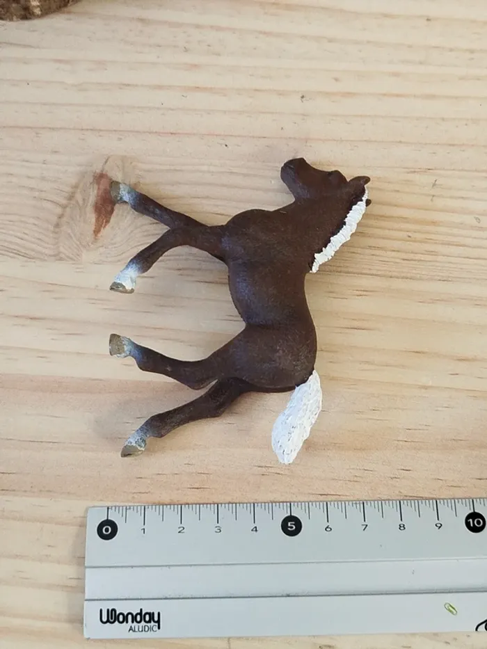 Schleich pouliche marron et blanche Figurine animal équidé - photo numéro 5