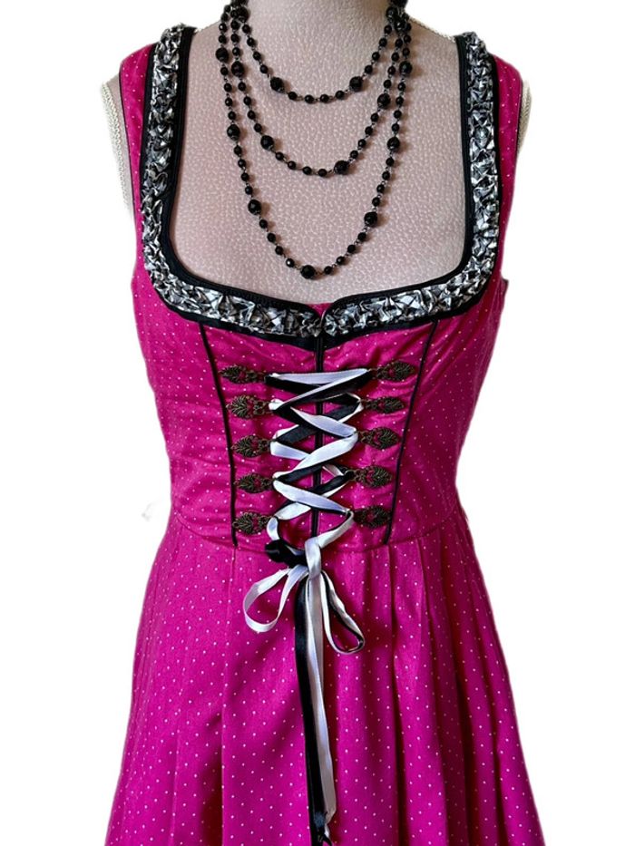 🩷🌿Robe traditionnelle autrichienne T.34 Oktoberfest Dirndl cottagecore fairycore whimsigoth dress🌿🩷 - photo numéro 11