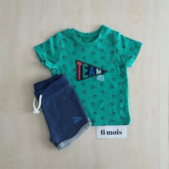 Ensemble bébé été garçon 6 mois 