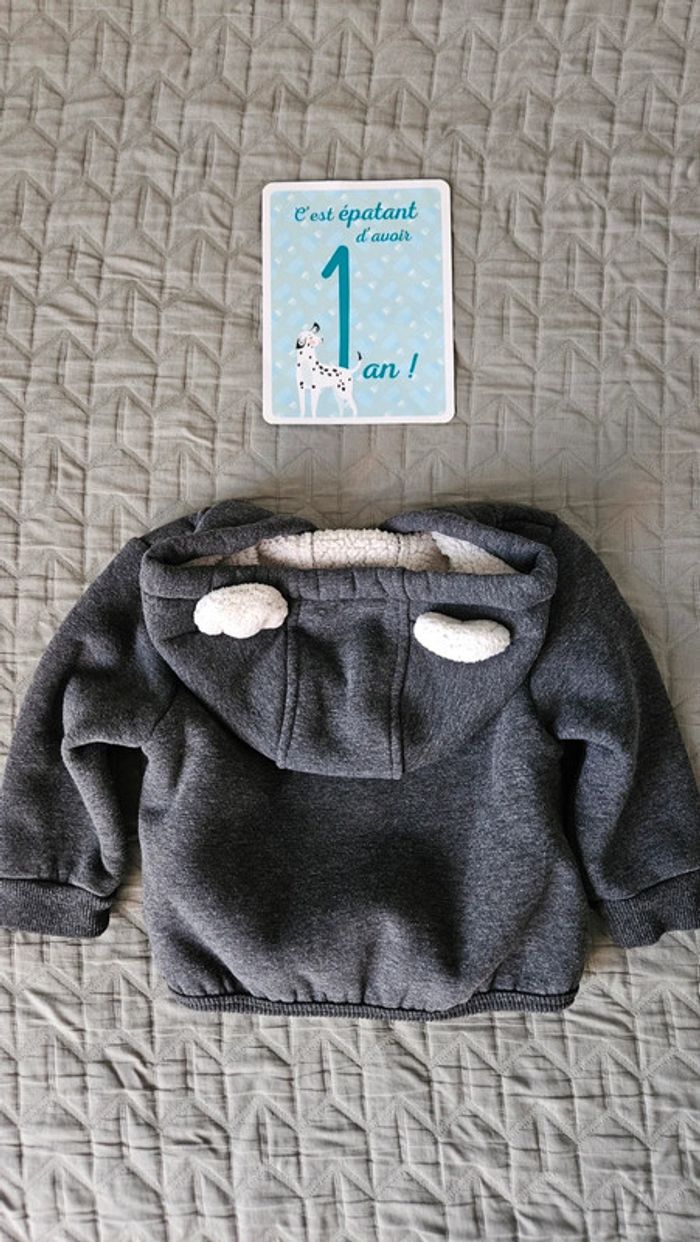 Veste zippé tape à l'œil 12 mois - photo numéro 4