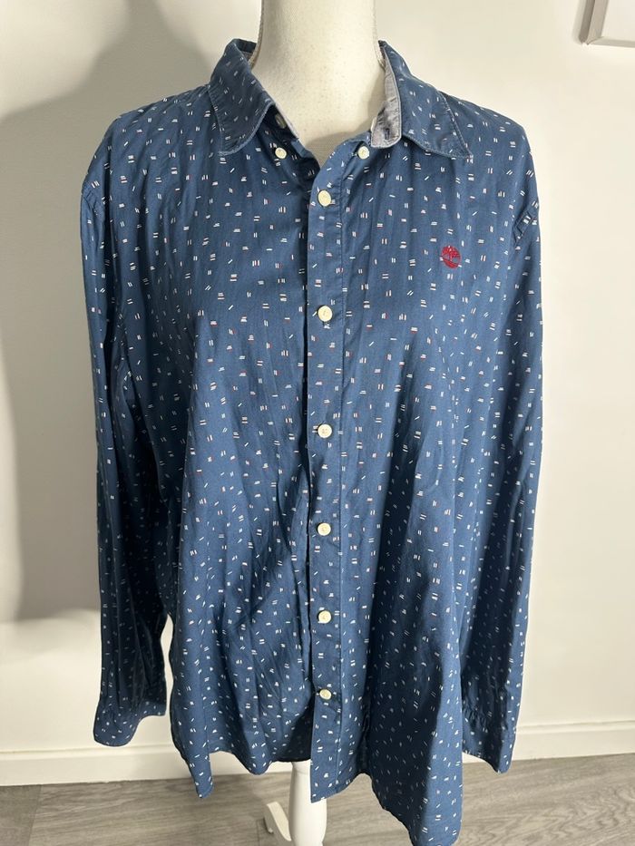 Chemise bariolée bleue marine Timberland TXL - photo numéro 2