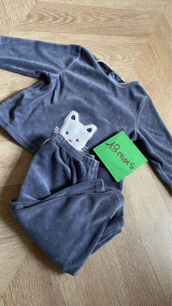 Pyjama deux pièces chat 18 mois Obaïbi