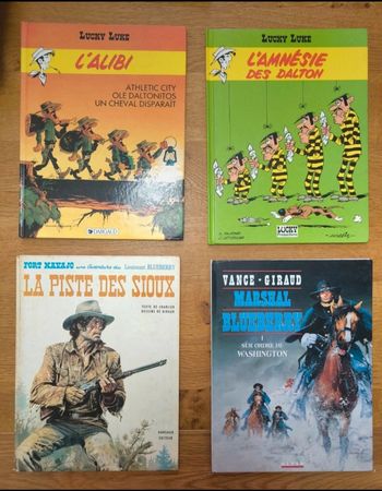lucky Luke alibi EO+ lucky Luke amnésie des dalton EO+ Marshal Blueberry EO+ la piste des sioux 1972