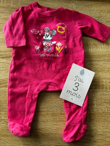 Pyjama rose fin Minnie DISNEY t.3m