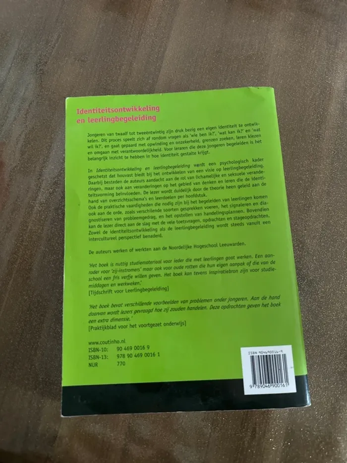Livre identiteitsontwikkeling en leerlingbegeleiding - photo numéro 3