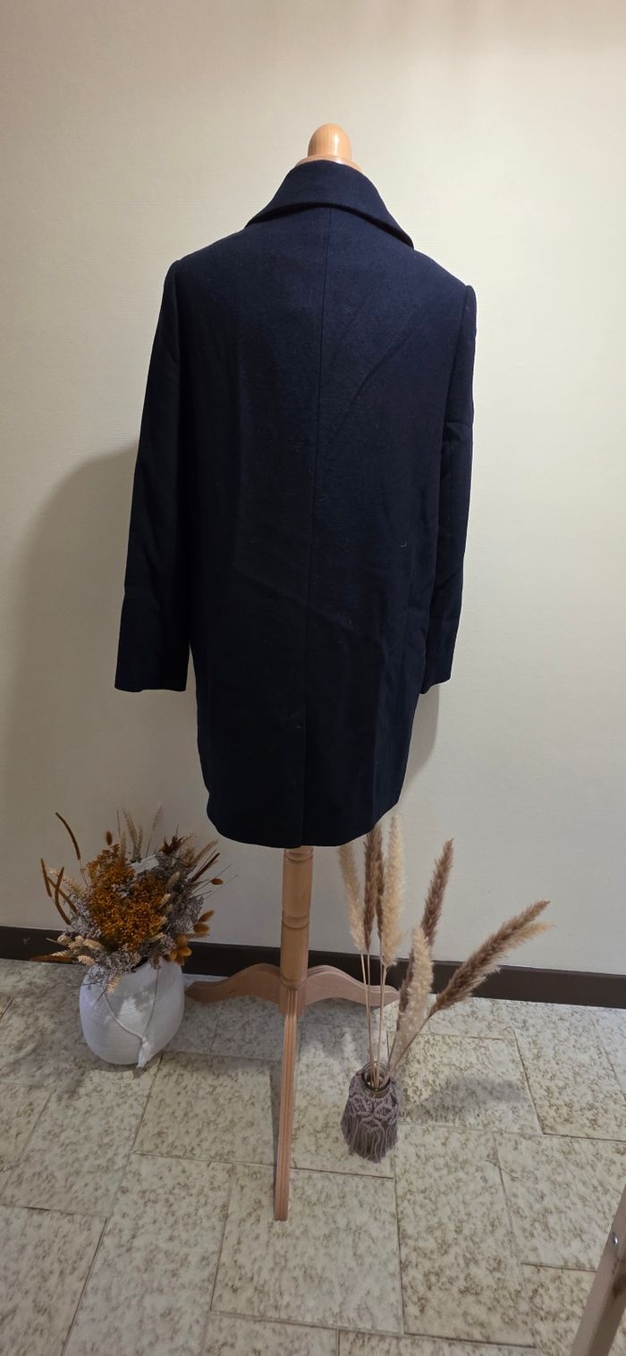 Manteau long bleu marine  style officier Etam - photo numéro 5