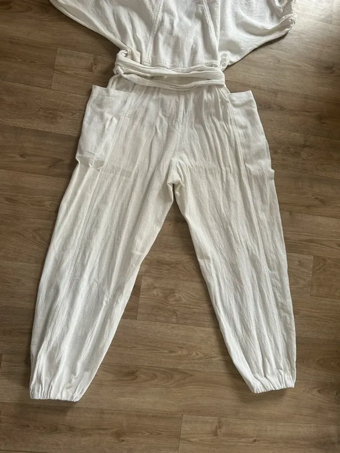 Guru jagat combinaison pantalon blanche coton , femme, taille 1/36 - photo numéro 8