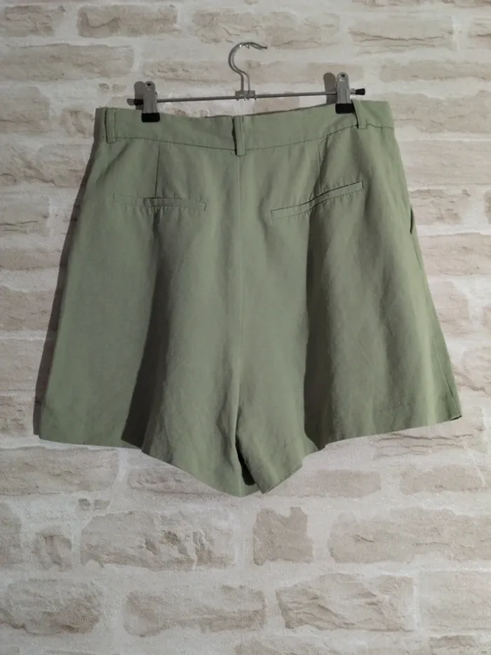 Ensemble Zara – Top blanc & short vert – Taille M - photo numéro 4