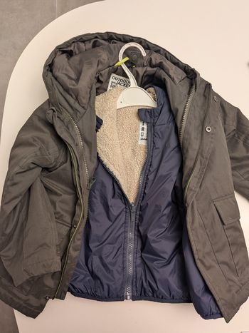 Parka manteau 3 en 1 vert baudet 4 ans