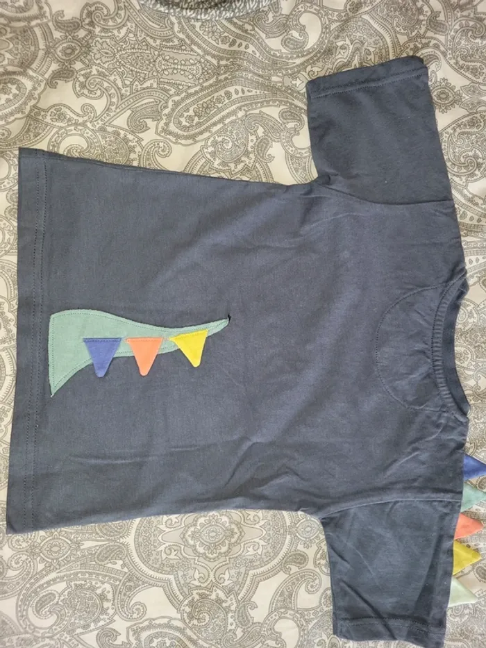 T-shirt manches courtes crocodile 🐊 nutmeg 3 4 ans - photo numéro 3