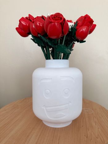 Vase lego idéal fleurs lego 3D