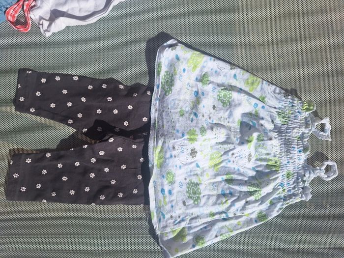 Ensemble legging haut fleuri été - photo numéro 2