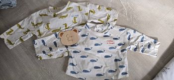 Lot de 2 tee shirts manches longues 6 mois