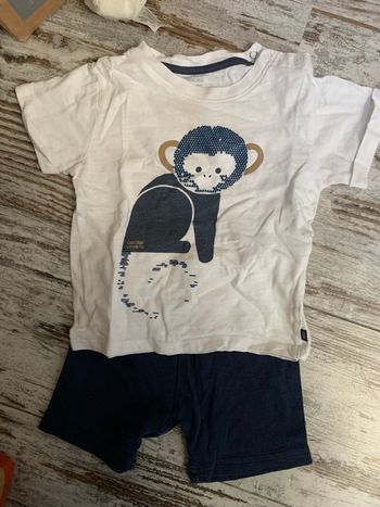 T-shirt + short Obaibi 12 mois