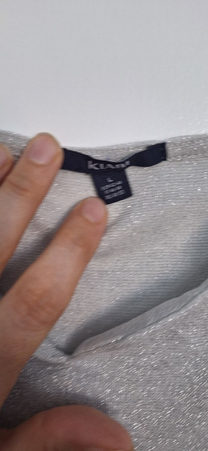 Débardeur à paillettes gris