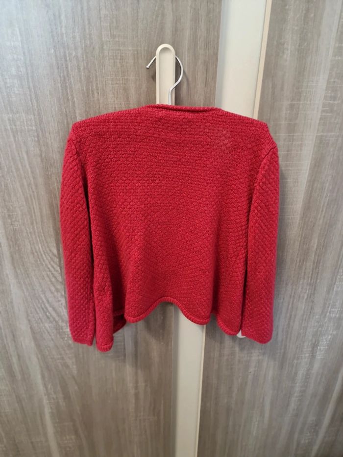 Gilet rouge à paillettes 24 mois - photo numéro 3