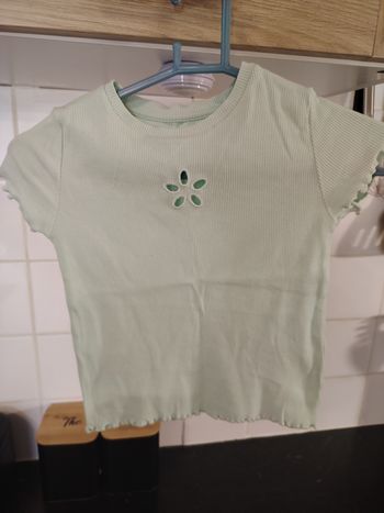 Tshirt fille vert