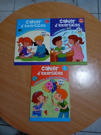 3 cahiers d'exercice