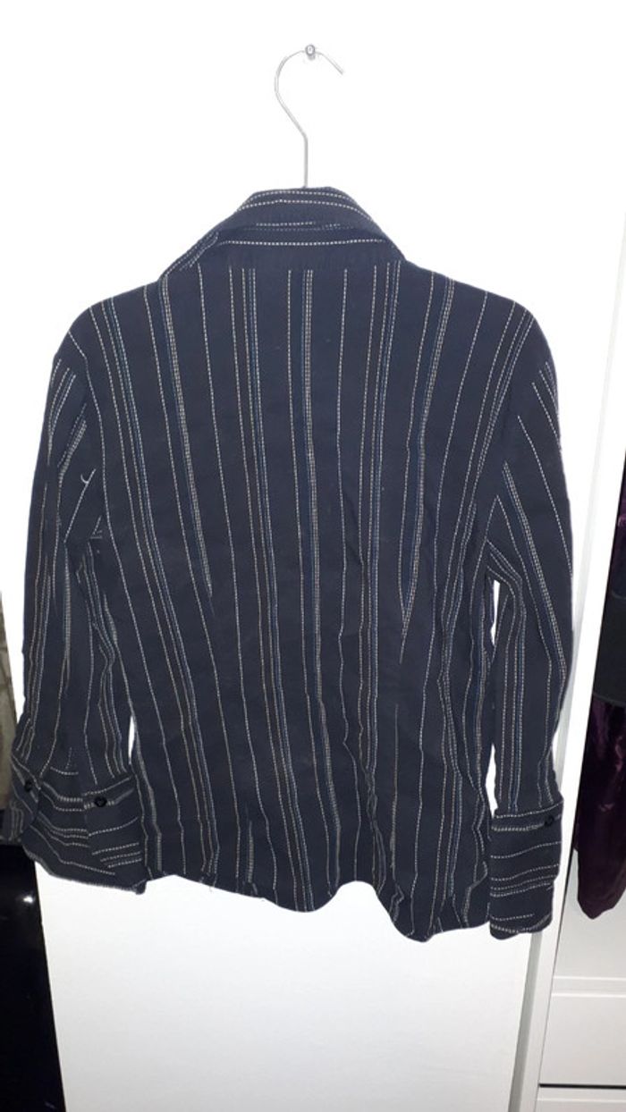 Chemise noire à rayures - photo numéro 2