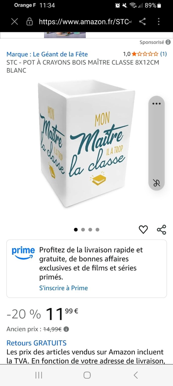 Pot à crayons cadeau maître Neuf - photo numéro 6