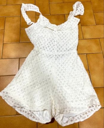 Combi short creme dentelle crochet s lefties