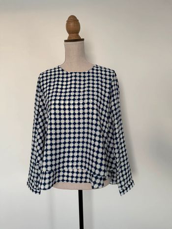 Chemise camisa blanc volant blouse fluide Camilia Overhemd folder Blusa Camicetta femme woman