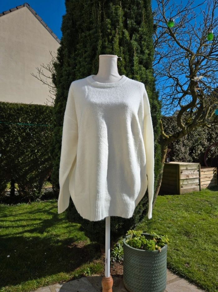 Pull oversize blanc taille S/M
