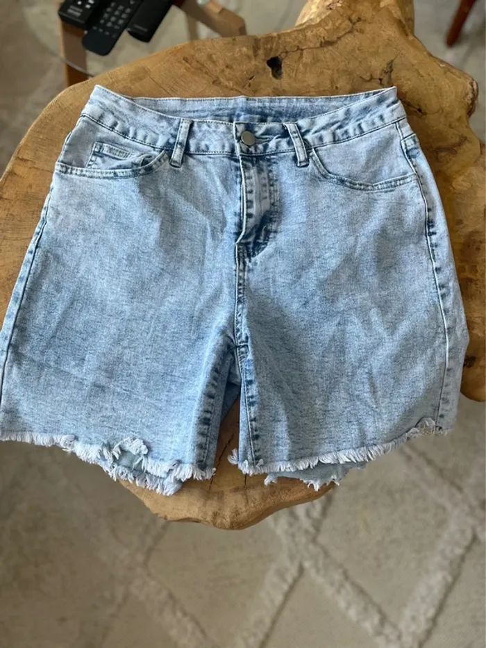 Short en jeans taille haute - photo numéro 2
