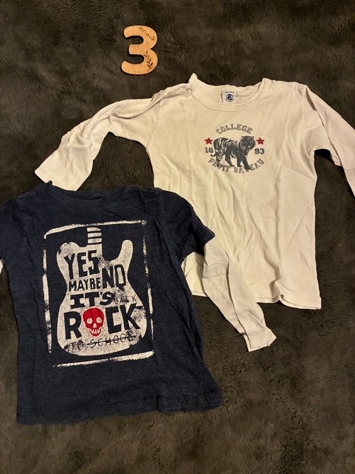 Lot tee shirt à manches garçon - photo numéro 2