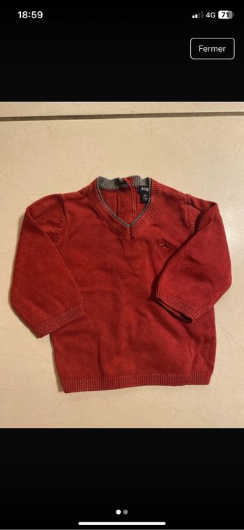 Pull kiabi bordeaux 3 mois neuf