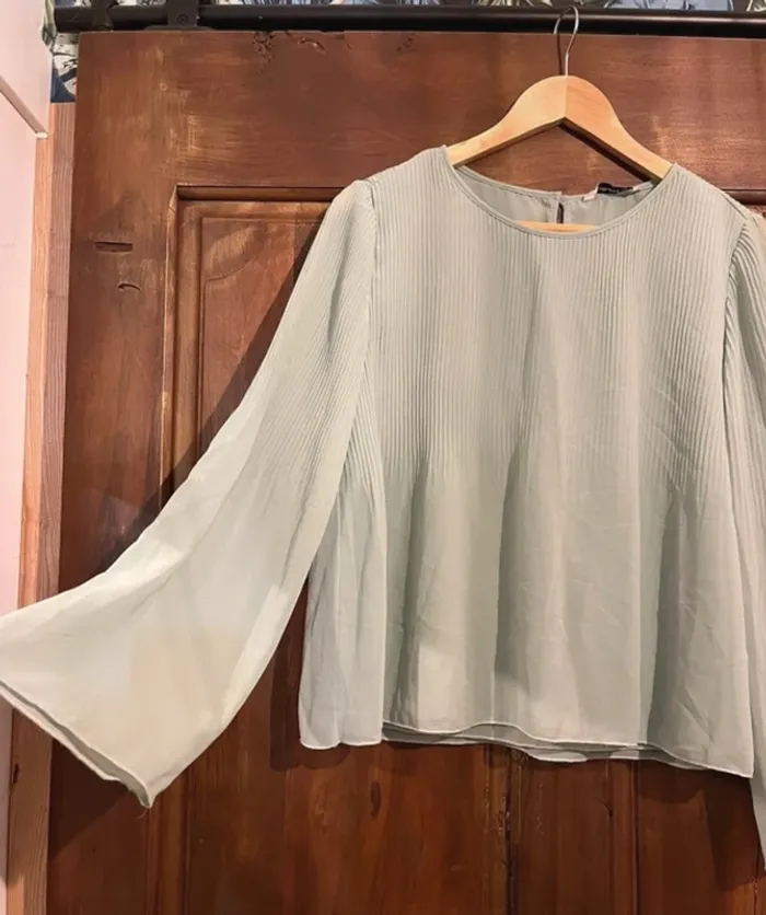 Chemisier plissé Stradivarius - Taille M - photo numéro 2